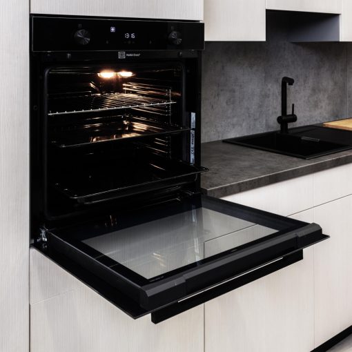 Kluge beépíthető multifonkciós fekete sütő, 75L