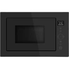 Kluge beépíthető mikrohullámú sütő grillel, 25L, fekete üveg