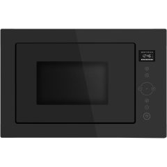   Kluge beépíthető mikrohullámú sütő grillel, 25L, fekete üveg