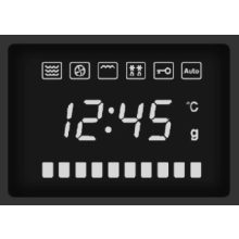 Kluge beépíthető mikrohullámú sütő grillel, 25L, fekete üveg