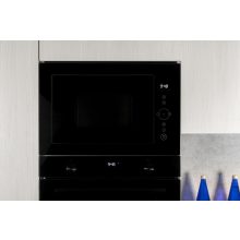 Kluge beépíthető mikrohullámú sütő grillel, 25L, fekete üveg