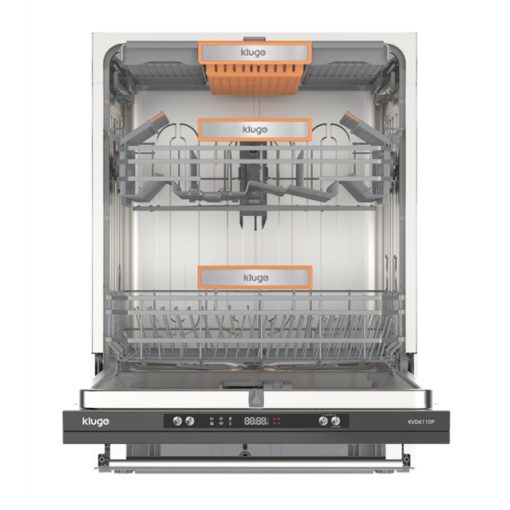 Kluge beépíthető mosogatógép, 60 cm, 16 teríték, időkijelző a padlón