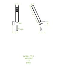 LAVEO POLA fali zuhanyszett egyfunkciós kézi zuhannyal, króm