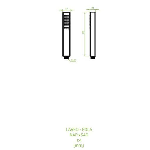 LAVEO POLA egyfunkciós kézi zuhany, rose gold