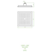 LAVEO LUKE zuhany (220x220 mm), ABS, fekete