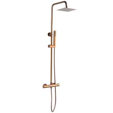 LAVEO POLA fali zuhanyszett termosztátos csappal, rose gold