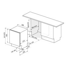 Pando PLT-7460 Teljesen integrált mosogatógép