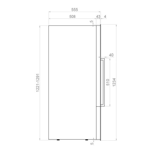 Pando PVMA 124-70 PAR Borhűtő - beépíthető, jobbos