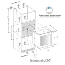 Pando PVMAP 60-25 PAR Borhűtő - beépíthető, jobbos