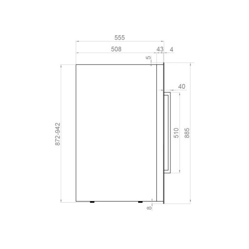 Pando PVMAVP 88-49XR borhűtő - beépíthető, jobbos