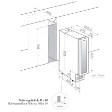 Pando PVZB-15-9XR borhűtő - pult alá építhető, inox, jobbos