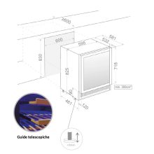 Pando PVZB-60-46CRR borhűtő, pult alá szerelhető, fekete, jobbos
