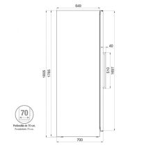 Pando PVZL-180-165XR borhűtő, szabadonálló, inox, balos