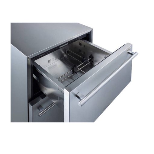 FrigeluX Kültéri inox hűtő RE2T136A pult alá építhető és szabadonálló, 77 L