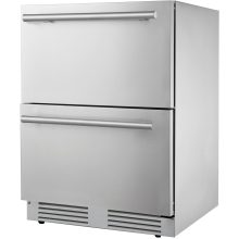 FrigeluX Kültéri inox hűtő RE2T136A pult alá építhető és szabadonálló, 77 L