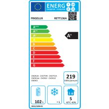 FrigeluX Kültéri inox hűtő RETT136A pult alá építhető és szabadonálló, 102 L