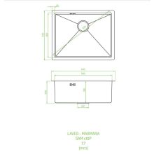 Laveo MARMARA inox arany színű mosogató