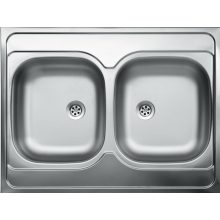 LAVEO LON 60 2M teletetős kétmedencés inox mosogató szifonnal K.