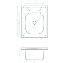 LAVEO LON 50 egymedencés teletetős inox mosogató szifonnal K.