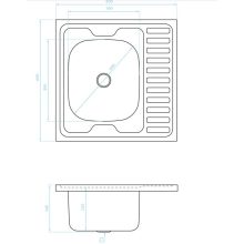 LAVEO LON 60 egymedencés teletetős inox mosogató szifonnal K.