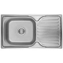 LAVEO ORION egymedence csepptálcás inox mosogató szifonnal