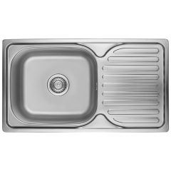   LAVEO ORION egymedence csepptálcás inox mosogató szifonnal
