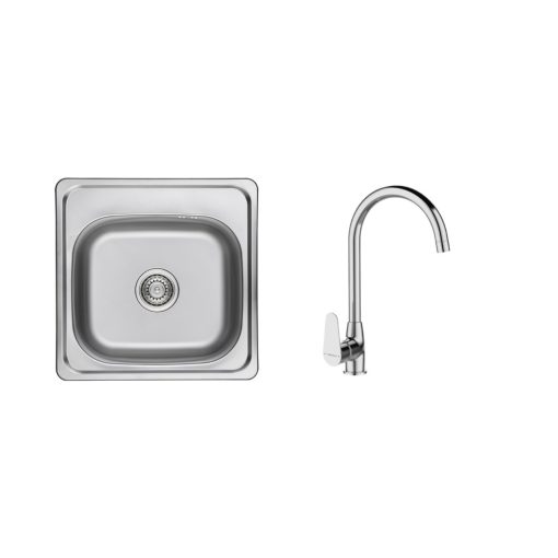 LAVEO STANDARD 1M SZETT íves króm csappal K.