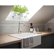 Laveo KOMODO fehér mosogató helytakarékos szifonnal