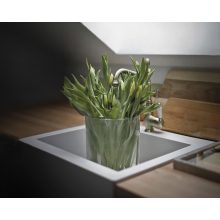 Laveo KOMODO fehér mosogató helytakarékos szifonnal