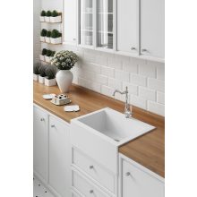 Laveo KOMODO fehér mosogató helytakarékos szifonnal