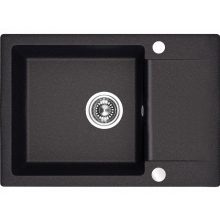 Laveo CELEBES csepptálcás mosogató, szemcsés fekete (SBL_713T)