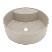 LAVEO CLIFF kerek gránit mosdó túlfolyó nélkül, bézs