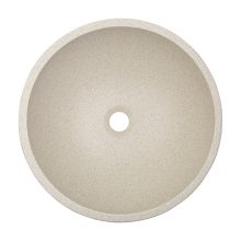 LAVEO AMBER kerek gránit mosdó túlfolyó nélkül, bézs