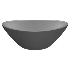   LAVEO VELA pultra szerelhető gránit mosdó túlfolyó nélkül, szürke