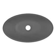 LAVEO VELA pultra szerelhető gránit mosdó túlfolyó nélkül, szürke