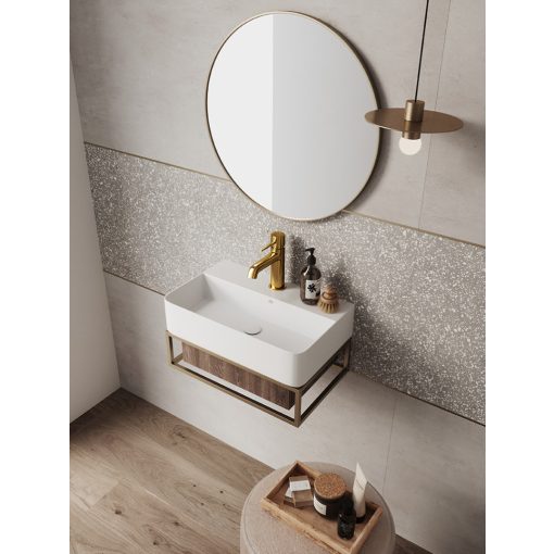 LAVEO KVADRATO kerámia mosdó, fehér, pultra vagy falra szerelhető (szerelvény kittel)