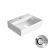   LAVEO KVADRATO kerámia mosdó, fehér, pultra vagy falra szerelhető (szerelvény kittel)