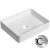  LAVEO KVADRATO szögletes kerámia mosdó túlfolyó nélkül, fehér